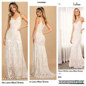 Bridal or formal dress, only worn once for maternity pictures.